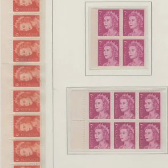 1970 6¢ orange QEII top selvedge strip of 10 with ...