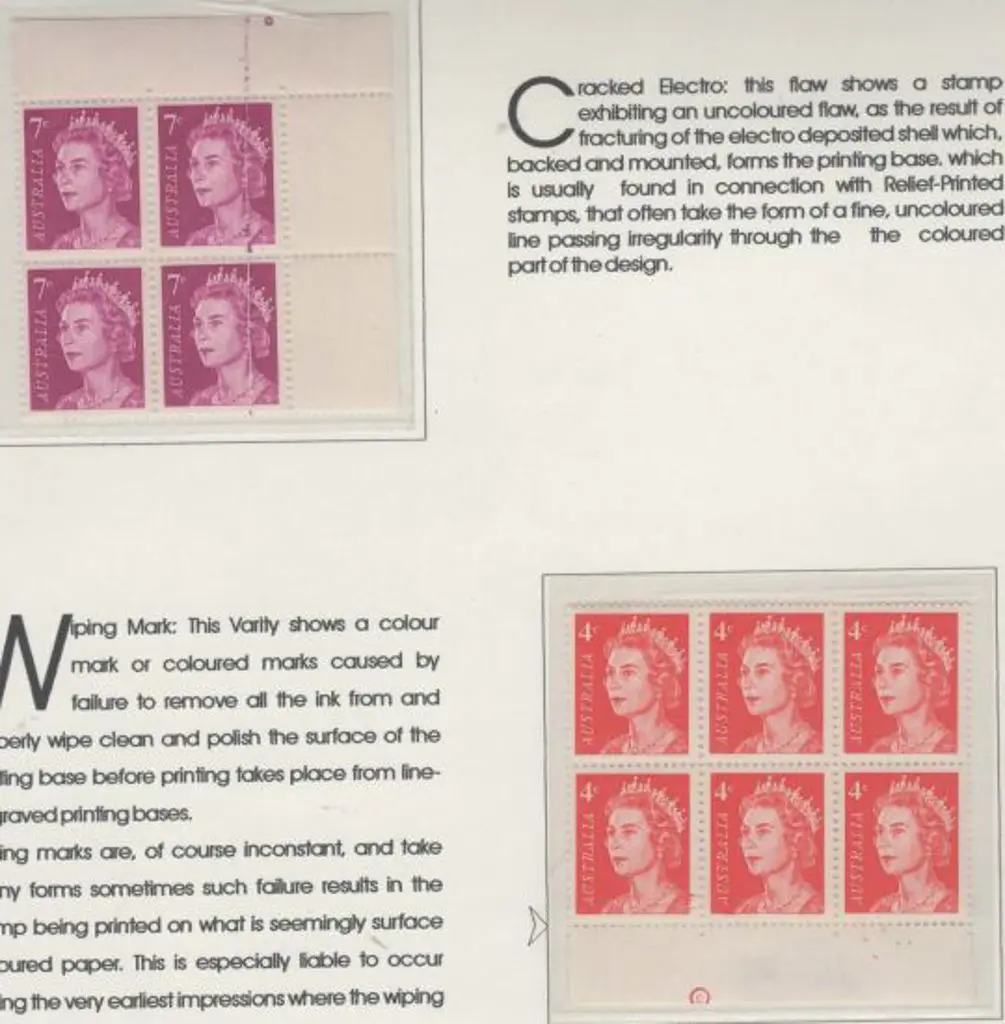 1966 7¢ purple QEII top right corner "pip" block ... Image 1++