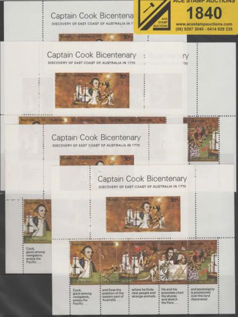 1970 Capt. Cook privately perforated M/S's x 5. ... Image 1++