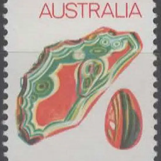 1973 7¢ agate with black omitted resulting in "7¢" ...