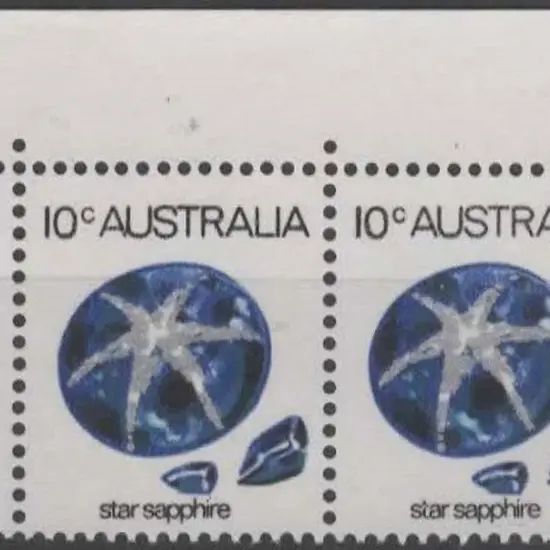 1974 10¢ Star Sapphire top left corner pair ...