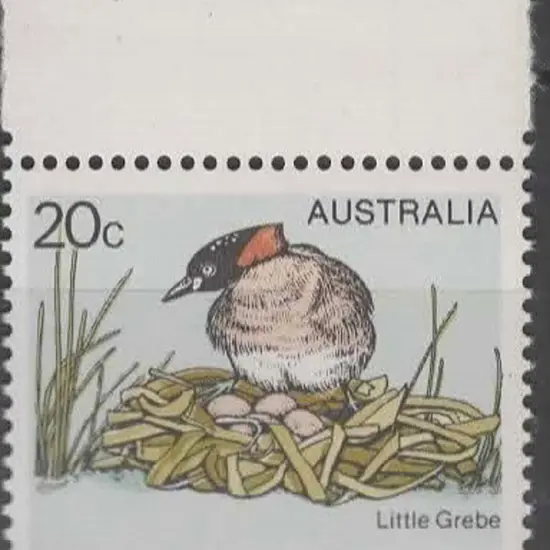 1978 20c Little Grebe with "Yellow (beak & eye) ...