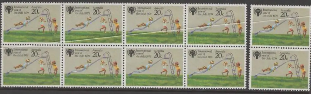 1979 20¢ Int Year of the Child block of 8 & pair ... Image 1++