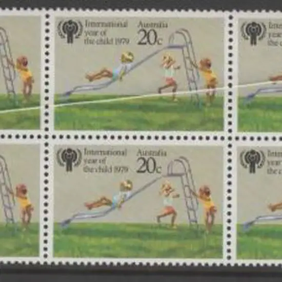 1979 20¢ Int Year of the Child block of 8 & pair ...