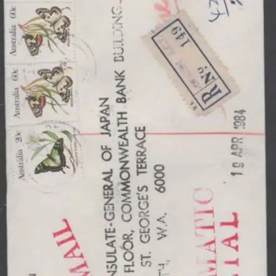 1984 (April) Embassy of Japan, Canberra Registered ...