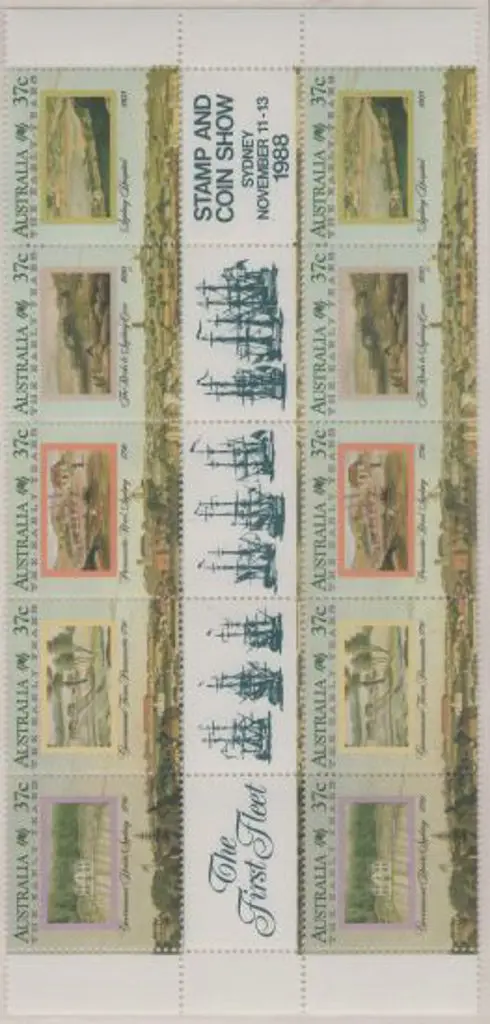1988 37c Early Years se-tenant gutter block of 10 ... Image 1++