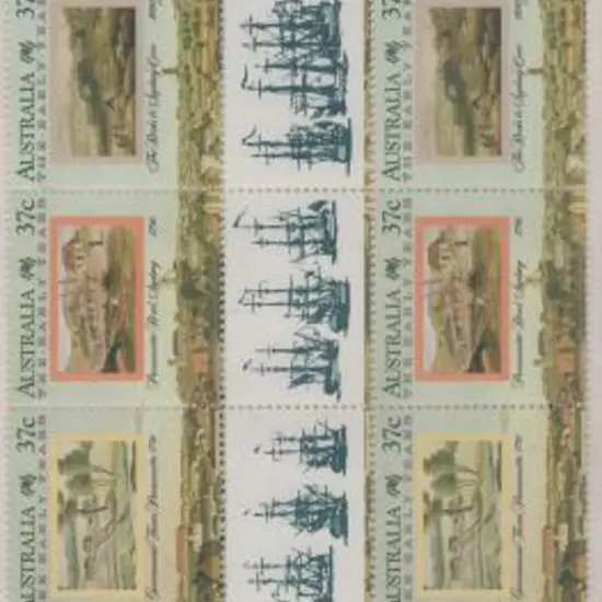 1988 37c Early Years se-tenant gutter block of 10 ...
