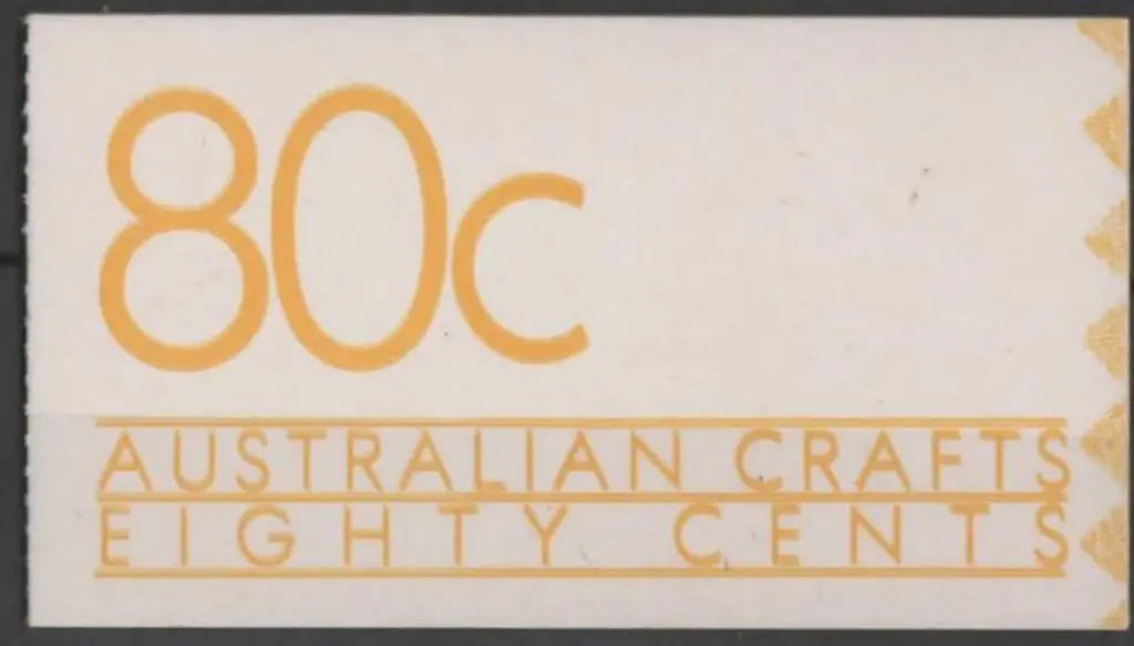 1988 80c Aust Crafts Booklet with "double printed" ... Image 1++