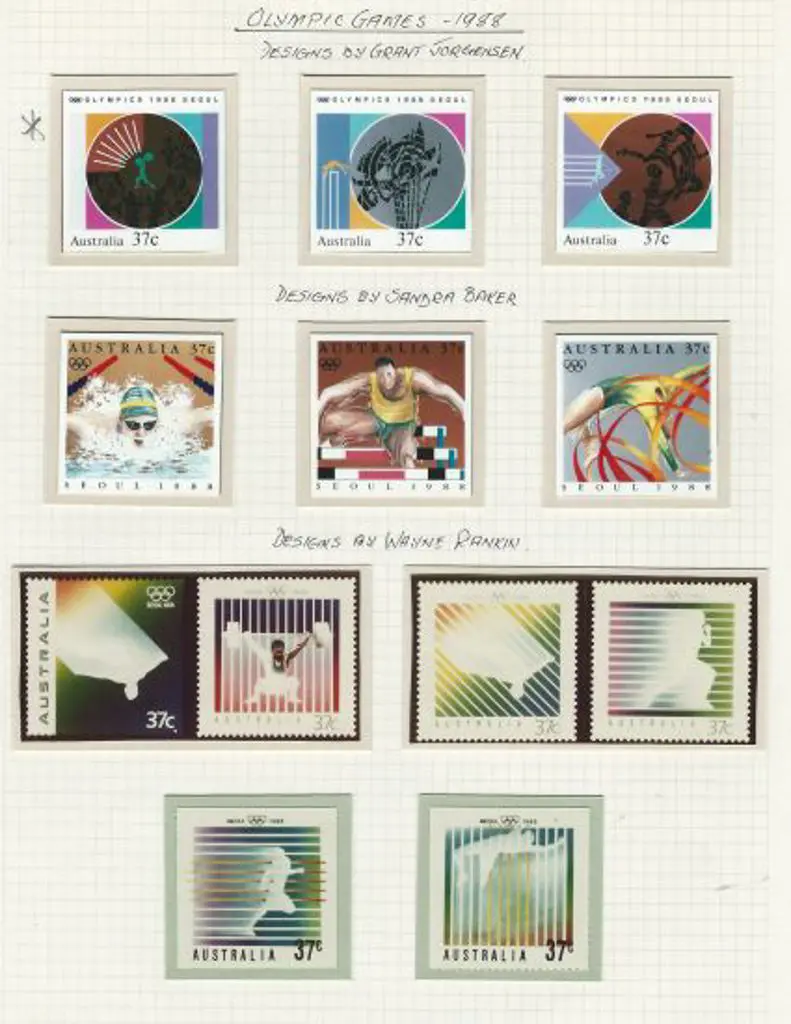 1988 Olympics issue. Photographic Proofs largely ... Image 1++