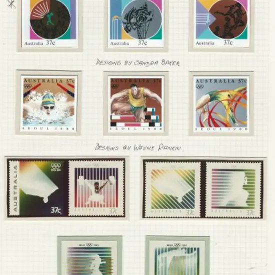 1988 Olympics issue. Photographic Proofs largely ...
