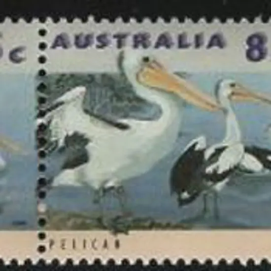 1994 85c Pelican horiz strip of 5 with a clear ...