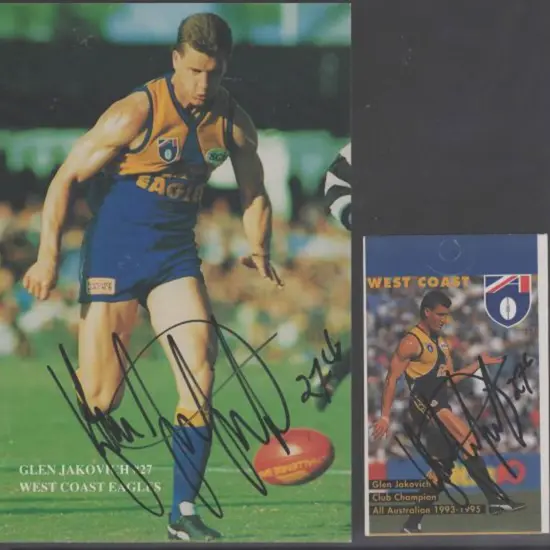 1996 $4.50 Eagles AFL S/A booklet boldly signed by ...