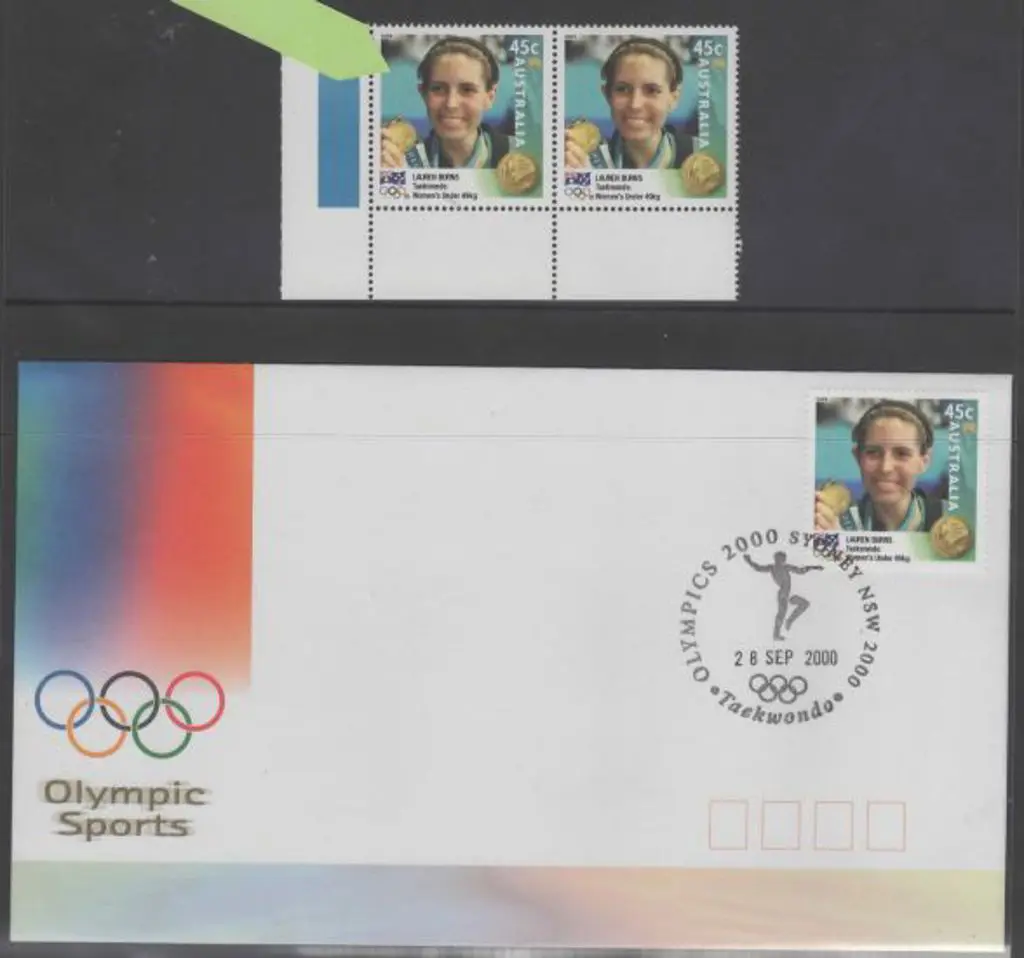 2000 (28th Sept) 45c Lauren Burns Olympic Gold ... Image 1++