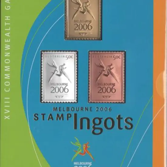 2006 50c Commonwealth Games Stamp Ingots set of ...