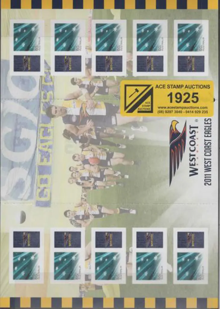 2011 "Footy Stamps" in A4 S/A format for the ... Image 1++