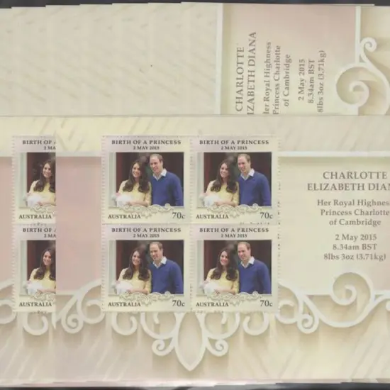 2015 Royal Birth - Princess Charlotte sheetlet ...
