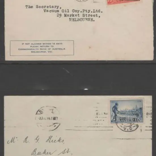 1934 (2nd July) 2d & 3d Cent of Victoria on plain ...