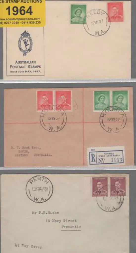 1937 (10th May) 1d & 2d QM & KGVI on official FDC ... Image 1++