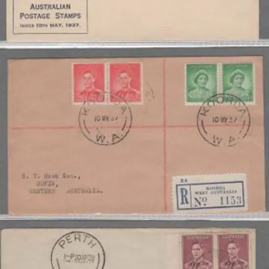 1937 (10th May) 1d & 2d QM & KGVI on official FDC ...