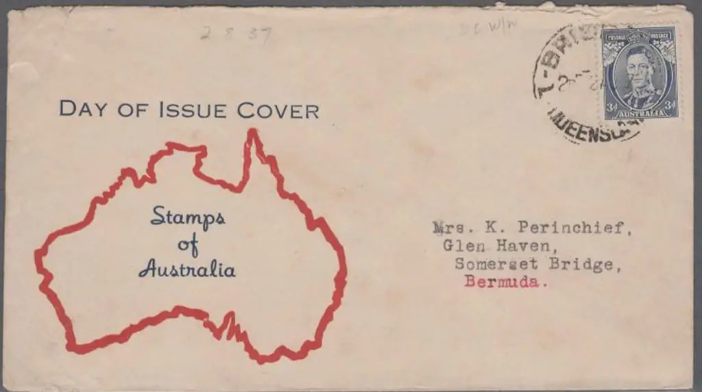 1937 (2nd Aug) 3d blue KGVI, Die I "white wattles" ... Image 1++