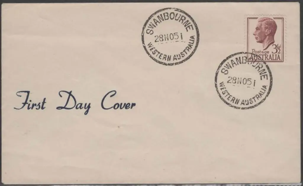 1951 (28th Nov) 3½d KGVI brown on unaddressed ... Image 1++