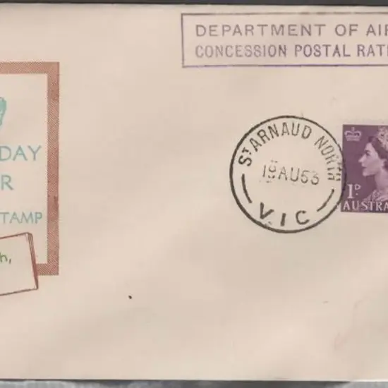 1953 (19th Aug) 1d QEII Bergen unaddressed with ...