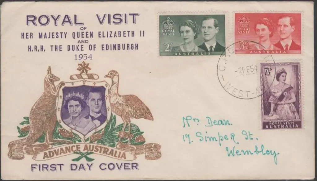 1954 (2nd Feb) Royal Visit set of 3 on Mitchell ... Image 1++