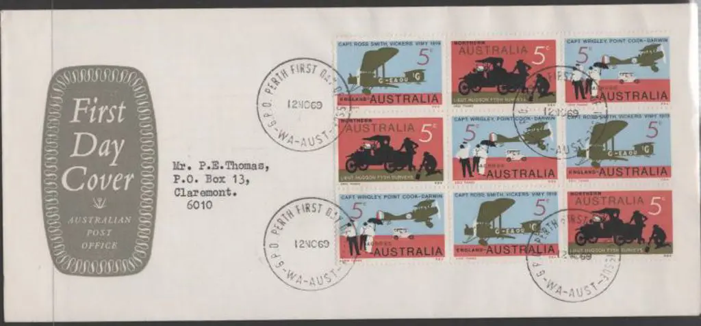 1969 (12th Nov) Flight block of 8 on APO FDC pmkd ... Image 1++