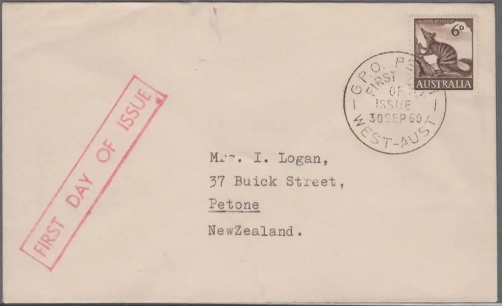 1960 (30th Sept) 6d Anteater plain envelope with ... Image 1++