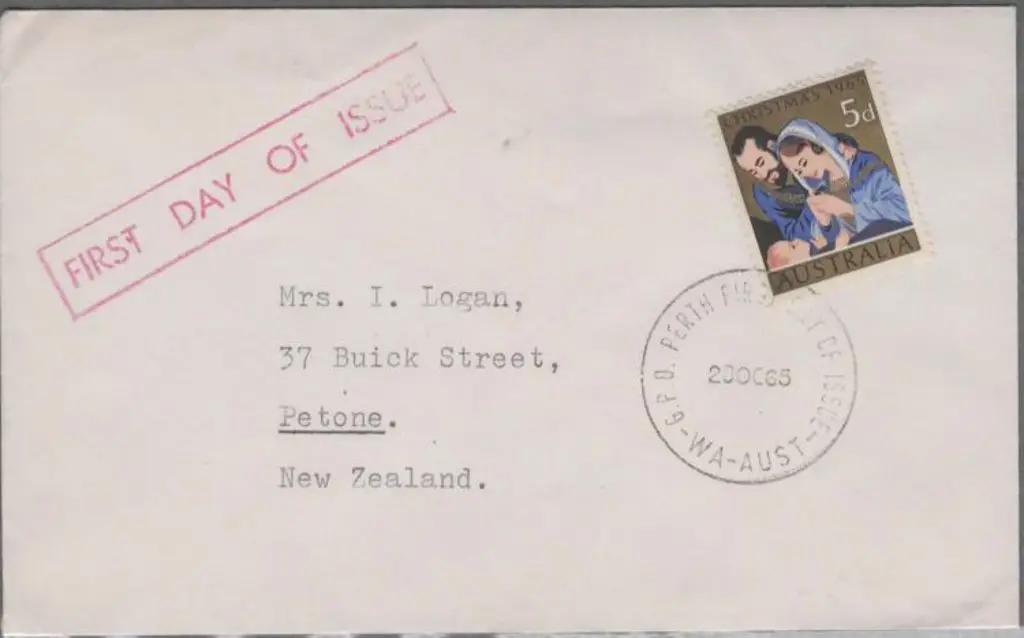 1965 (20th Oct) 5d Christmas on plain envelope ... Image 1++