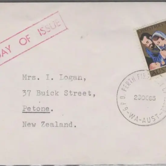 1965 (20th Oct) 5d Christmas on plain envelope ...