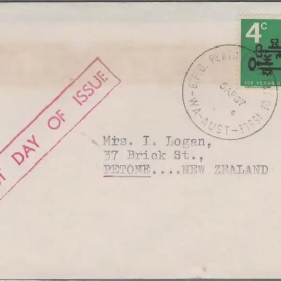 1967 (5th April) 4¢ Banking with insert (i). Plain ...