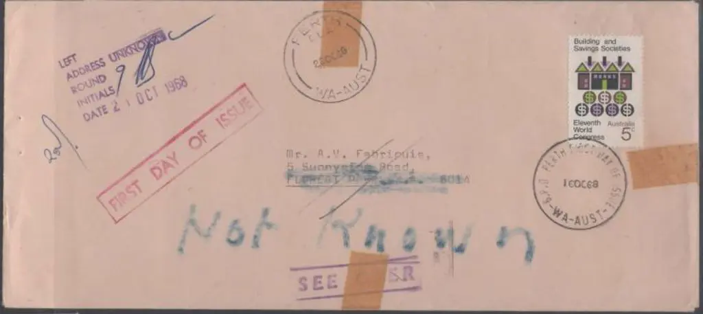 1968 (16th Oct) 5c Building Society plain cover ... Image 1++