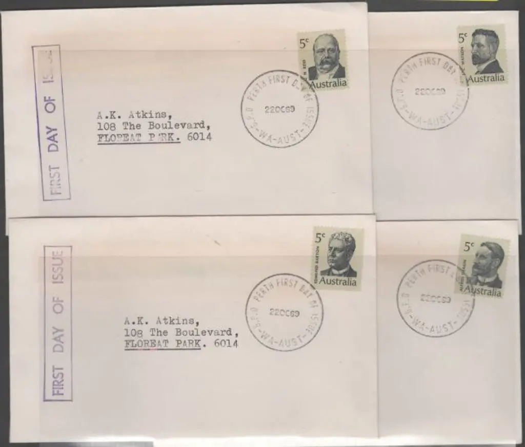 1969 (22nd Oct) Prime Ministers set of 4 on 4 ... Image 1++