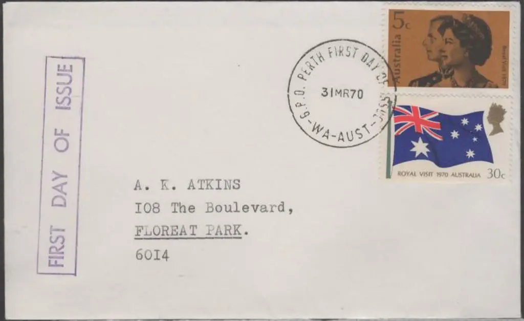1970 (31st Mar) Royal Visit pair on plain cover ... Image 1++