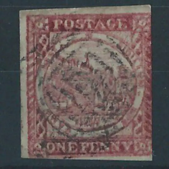 1850 1d Sydney view in crimson-lake shade. Three ...