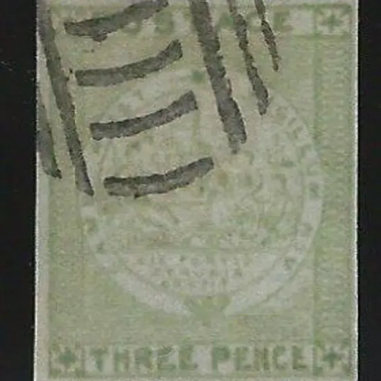 1851 3d Sydney view in yellowish-green shade. Fine ...