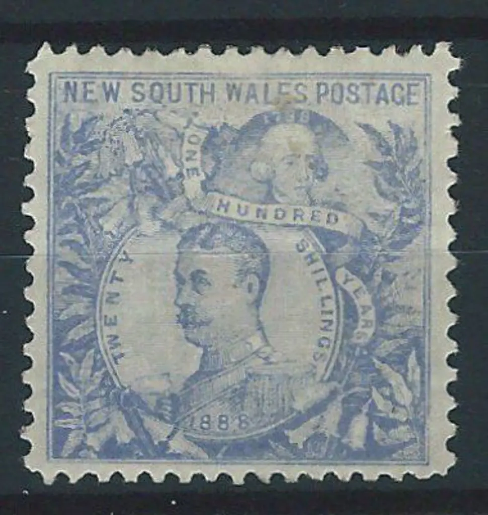 1890 20/- ultramarine, perf. 12 x 11. MLH & well ... Image 1++