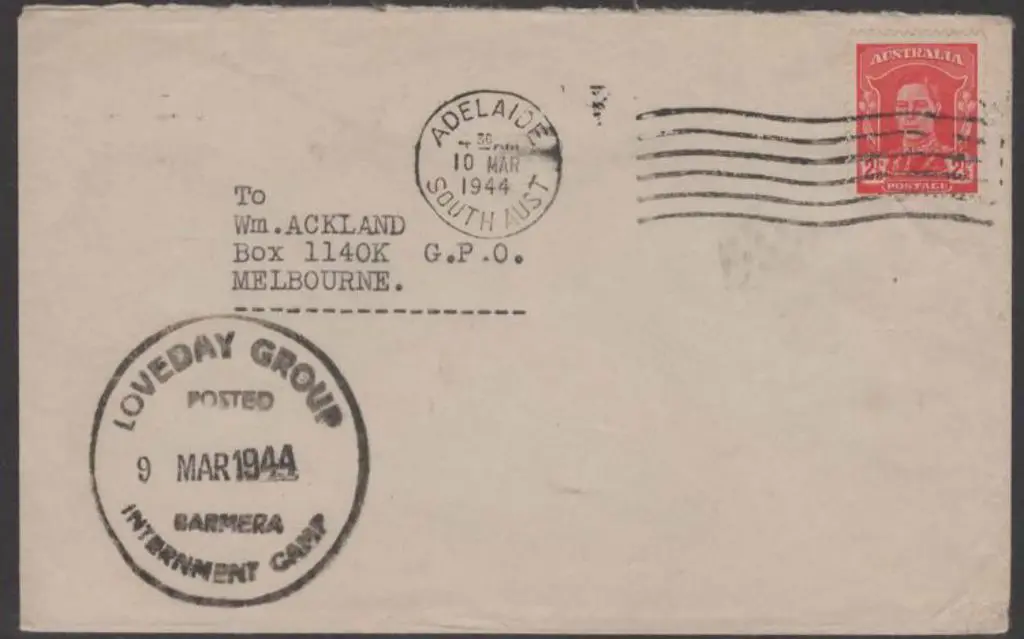 1944 (10th Mar) Adelaide to Melbourne cover with ... Image 1++