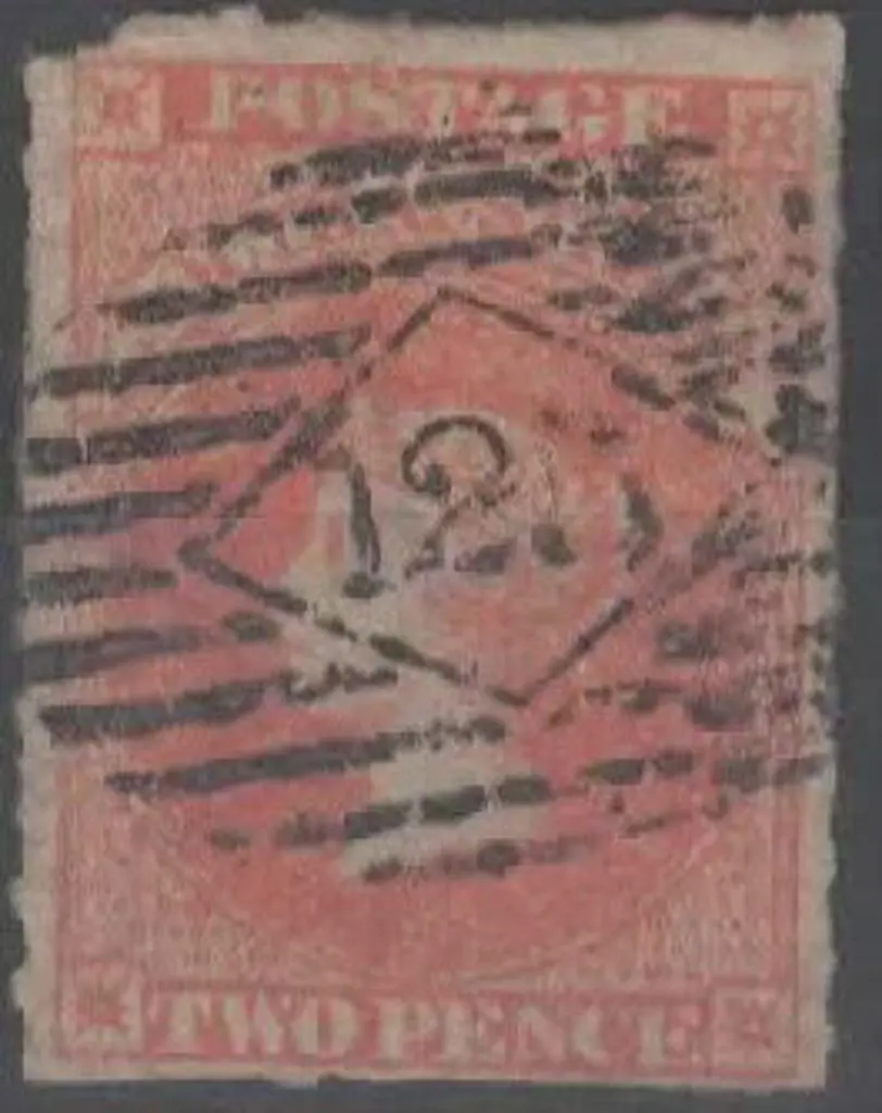 Postmark Hackham "125" diamond numeral cancel on ... Image 1++