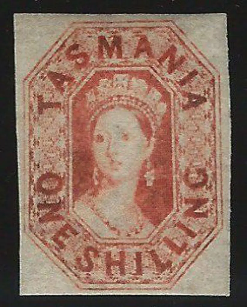1858 1/- vermilion Chalon with clear margins on ... Image 1++