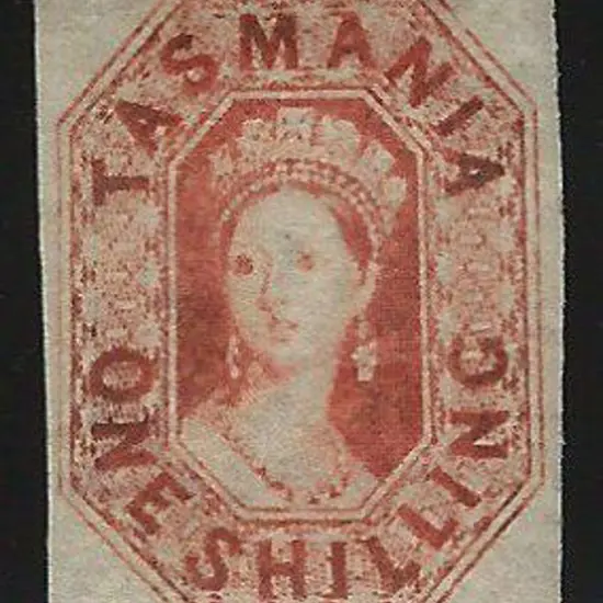 1858 1/- vermilion Chalon with clear margins on ...