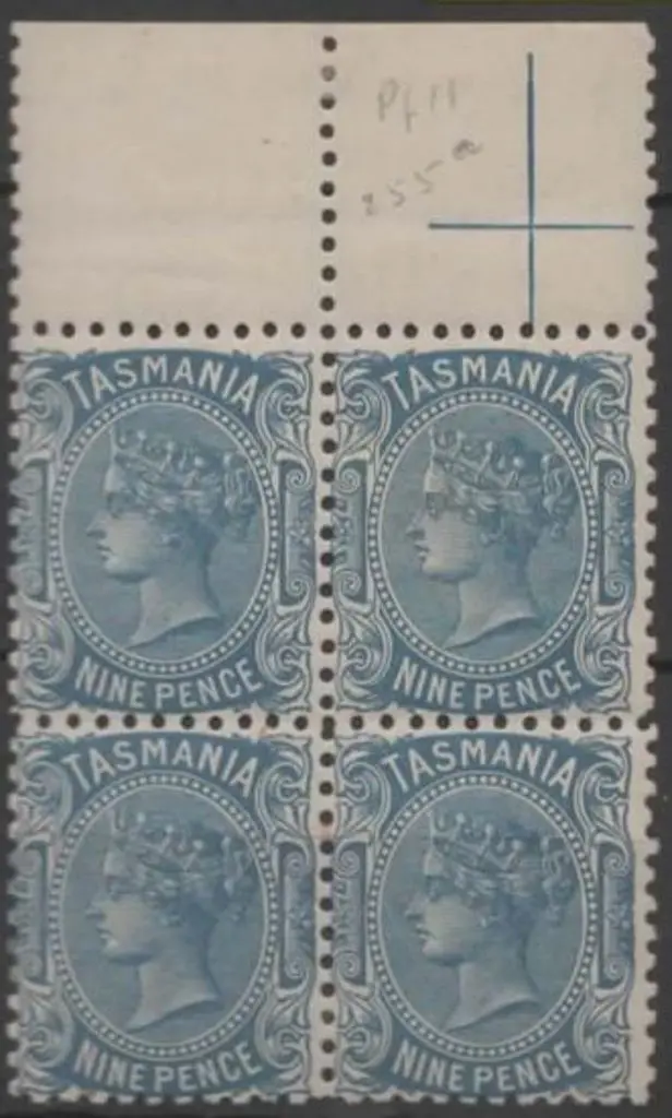 1903 9d blue, perf 11, wmk V over crown inverted ... Image 1++