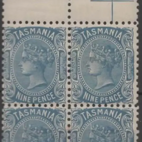 1903 9d blue, perf 11, wmk V over crown inverted ...