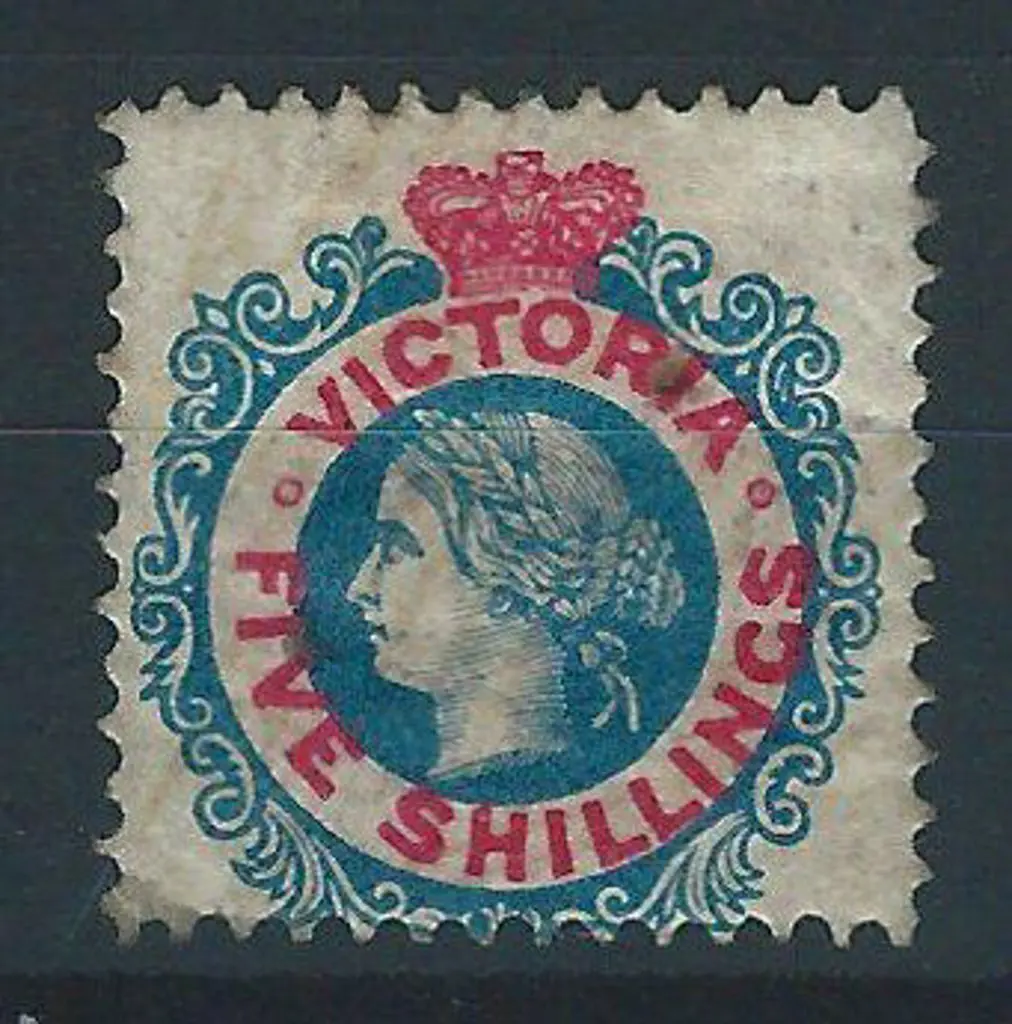 1867/71 5/- bright blue & red, perf 12 & Type II. ... Image 1++