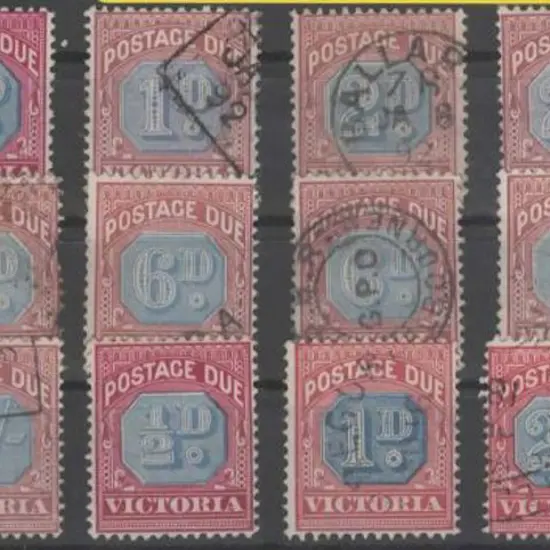1890 Postage Dues to 2/- & SG "a" number shades. ...