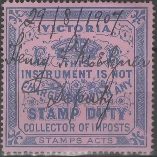 1902 Collector Of Imposts ER "This Instrument" ...