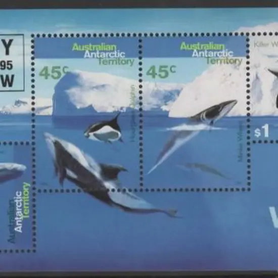1995 Whales & Dolphins M/S overprinted "SYDNEY ...