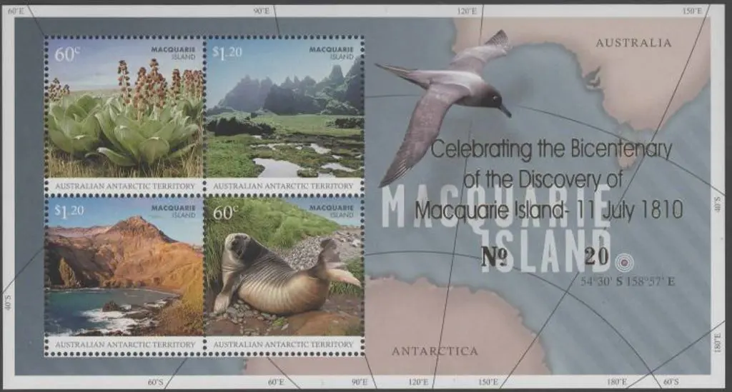 2010 Macquarie Island M/S ovptd "Celebrating the ... Image 1++