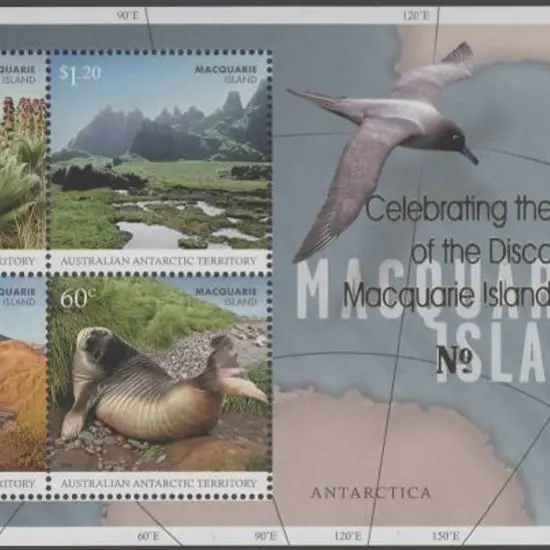 2010 Macquarie Island M/S ovptd "Celebrating the ...